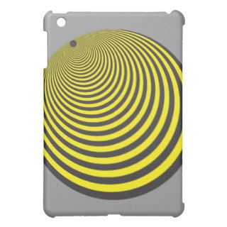 Yellow and black sphere illusion iPad mini case