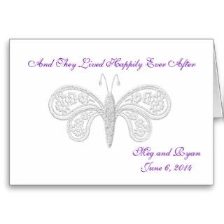 Happily Ever After Wedding Note Card Template