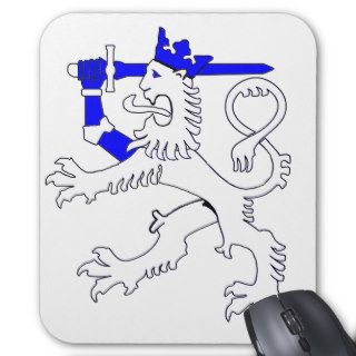 Finnish lion of Finland flag Emblem Mouse Mats