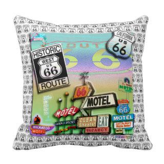 ROUTE 66 Reversible PILLOWS by PopArtDiva