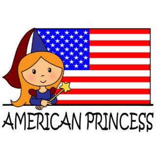 Cartoon Clip Art Cute American Princess Flag Cut Outs