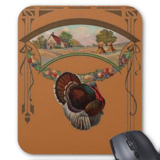 Vintage Turkey Banner Mousepad