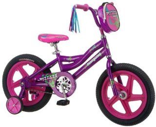 NEW 16" Girl's Purple Pink Bicycle Kids Mongoose Pizazz Bike Childrens Bicycles  Sports & Outdoors
