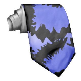 Black and Purple Blue Leopard Print Pattern. Neckties