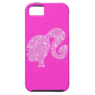 Bling, Hot Pink, Teenage Girl Bling Silhouette iPhone 5 Cases
