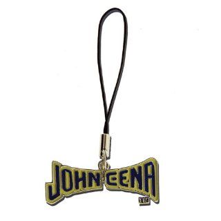 Licensed WWE Cellphone Charm of John Cena Text in Yellow and Blue Cell Phones & Accessories