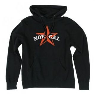 Nor Cal Men's Nautical 2 Pullover Hooded Sweatshirt Small Black/Orange Clothing