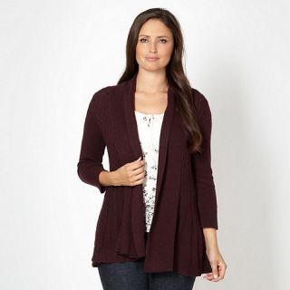 RJR.John Rocha Designer plum scalloped hem cardigan