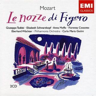 Mozart Le Nozze di Figaro (The Marriage of Figaro)    Elisabeth Schwarzkopf, Anna Moffo, Giuseppe Taddei, Carlo Maria Giulini, Philharmonia Orchestra & Chorus Music