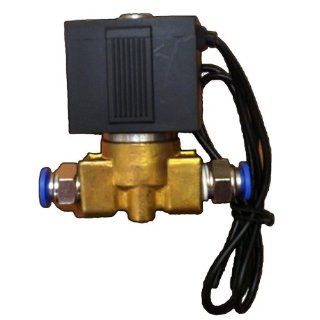 1/4 Solenoid Valve 110v/115v/120v DC Brass Electric Air Water Gas Diesel Normally Closed NPT w/Push Connect Fittings Industrial Solenoid Valves