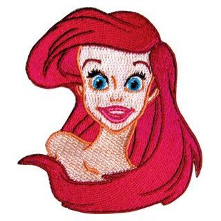 Little Mermaid Character Ariel Face Embroidered Iron on Disney Movie Patch DS 66 Clothing