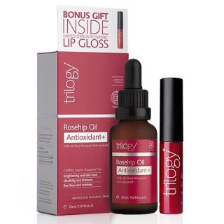 Trilogy Exclusive Rosehip Oil Antioxidant 30ml with Lip Gloss 1.6ml