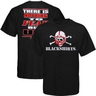 NCAA Nebraska Cornhuskers BlackShirts Nothing to Fear T shirt (Small)  Sports Fan T Shirts  Sports & Outdoors