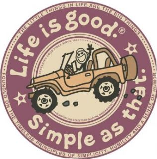 Life is good Unisex Offroad Sticker PURPLE O/S Clothing