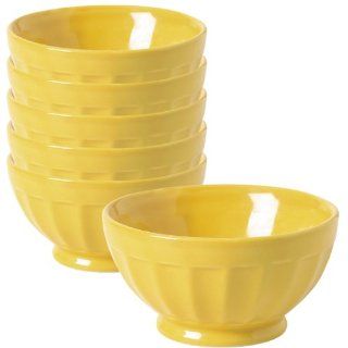 Now Designs Set of 6 Ice Cream Bowls, Yellow Kitchen & Dining