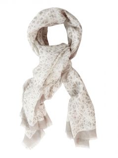 Noise print wool and silk blend scarf  Balenciaga  MATCHESFA