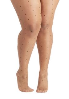 Dot to Be You Tights in Sheer   Plus Size  Mod Retro Vintage Tights