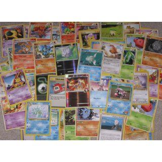 100 Assorted Pokemon Cards with Foils & Bonus Mew Promo Toys & Games
