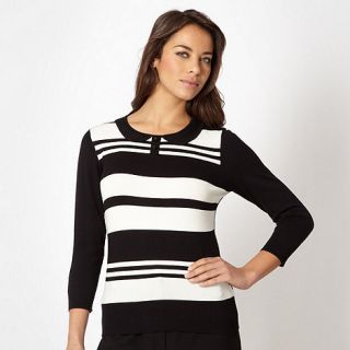 The Collection Petite Petite black striped collar jumper