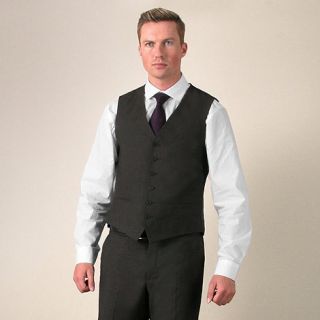 Red Herring Brown check 6 button suit waistcoat