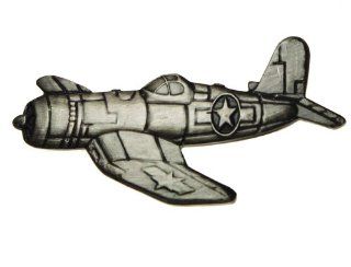 Vought F4U Corsair Fighter pewter plated plane pin Jewelry