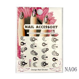 *Big Promotion (Ship from USA) + Buy 4 Get 1 for Free* Beauty Mall "Dot & Bow Tie" Water Nail Tattoo Stickers, Single Pack, Nail Art Sticker, We have 10 Designs Avaliable, Please check the SKU Number on Every Design and feel free