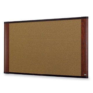 3M Cork Board, Widescreen, Mahogany Finish, 48 x 36 Inches (C4836MY)  Bulletin Boards 