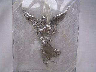 Angel Serenity Pewter Ornament 5.5" Collectible ; "The best thing to hold onto in life is each other"   Audrey Hepburn  Decorative Hanging Ornaments  
