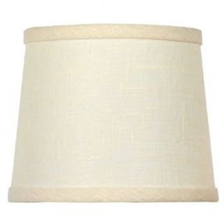 UpgradeLights Drum Style Chandelier Mini Lamp Shade Clip Onto Bulbs in a White Linen   Lampshades  