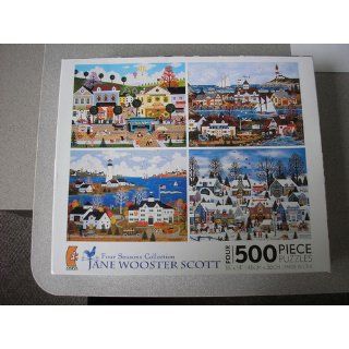 Four Seasons Collection JANE WOOSTER SCOTT PUZZLES SET OF FOUR 500 PIECE JIGSAW PUZZLES Toys & Games