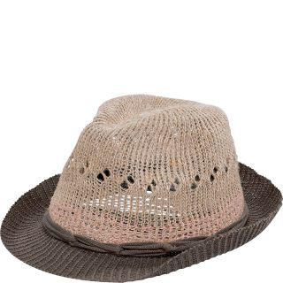 San Diego Hat Knit Fedora With Solid Brim And Knotted Band