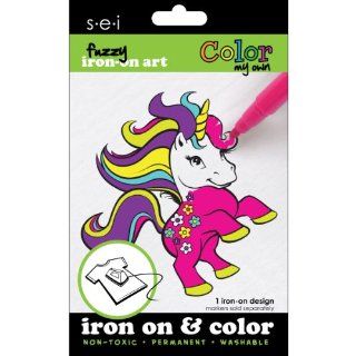 Color My Own Iron On Art Unicorn