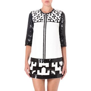 FRENCH CONNECTION   Geomaze beaded tunic dress