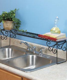 Expandable Over the Sink Shelf   Black   Shelf Accessories