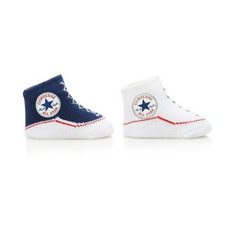 Converse Converse Babies pack of two white and navy bootie socks