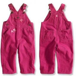 Carhartt Infant and Toddler Girls' Washed Canvas Bib Overall 4T Cactus Flower Clothing