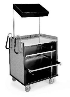 Lakeside Stainless Steel Compact Mart Cart with Laminate Finish, 28 1/4 x 49 x 72 1/4 inch Overall Size    1 each.