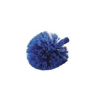Carlisle 36340414 Flo Pac Round Duster, Soft Flagged PVC Bristles, 7" Overall Diameter x 9" Overall Length, 2 1/2" Bristle Trim, Blue (Case of 12)