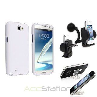 NEW YEAR  Bargain 2014 deal White Hard Case+Car Mount+Mini Holder For Samsung Galaxy Note 2 II PlEASE CHOOSE 1 COLOR Cell Phones & Accessories