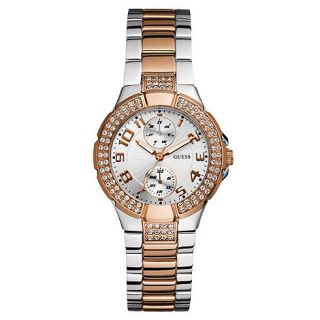 Guess Ladies silver and bronze bracelet watch
