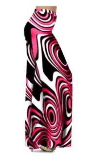 Sanctuarie Designs Women's Geometric Print Slinky Plus Size Supersize Palazzo Pants 1x Tall Pink/black/white/ 45" Hips & 32" Length