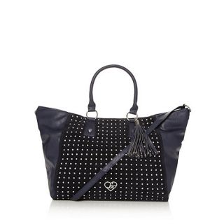 Lipsy Navy diamante front winged tote bag