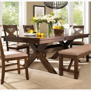 Powell Furniture Kraven Dining Table in Dark Hazelnut   713 417