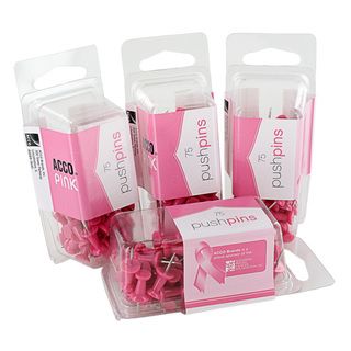 ACCO Cork Board Pink Bulletin Push Pins (Pack of 300) Acco Pins & Tacks