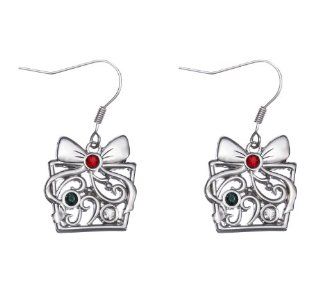 Christmas Present Earrings Ganz Holiday Sparkling Earrings Jewelry