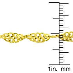 Fremada 14k Yellow Gold Diamond cut Twisted Infinity Link Necklace Fremada Gold Necklaces