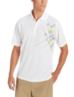 PGA TOUR Men's Short Sleeve Placed Argyle Print Polo Shirt With Ventilated Back at  Mens Clothing store Polo Shirts