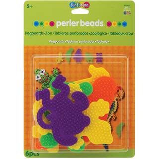 Perler Fun Fusion Bead Pegboards 5/Pkg Zoo Perler Activity Kits