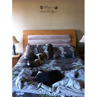 Home is where the dog is Vinyl Wall Decal Quote   Childrens Bedding Collections
