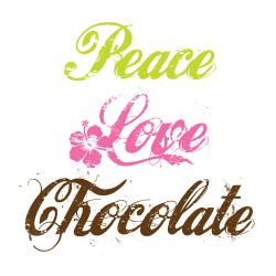 Attitude Aprons 'Peace Love Chocolate' Apron Attitude Aprons Kitchen Aprons